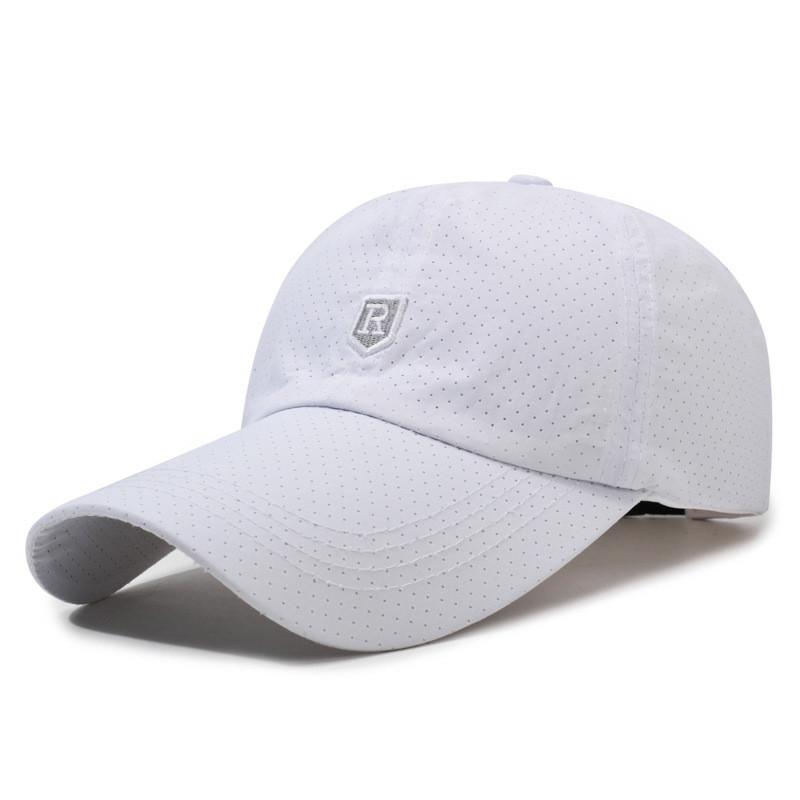 Embroidery R Letter Baseball Cap Outdoors Sun Protection Breathable Peaked Hat