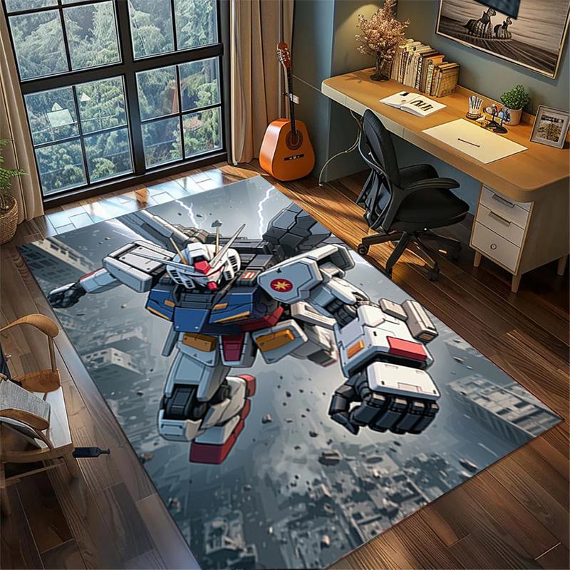 Gundam Non Slip Washable Rug Large Area Carpet Gamer Room Bedroom Home Decor