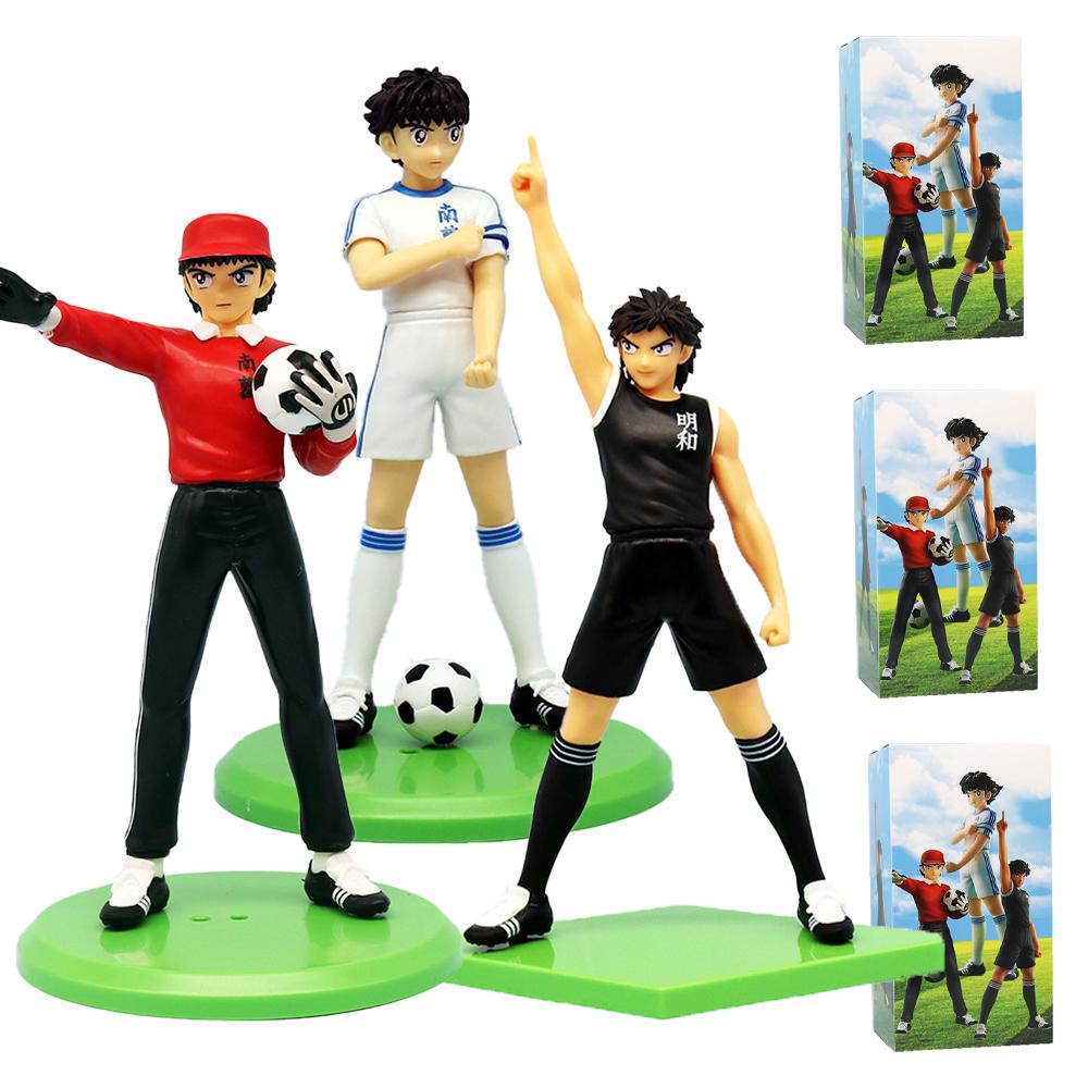 18-21cm Captain Tsubasa Anime Figure Ozora Tsubasa Action Figure Hyuuga Kojirou/Wakabayashi Genzou Figurine Collection Model Toy