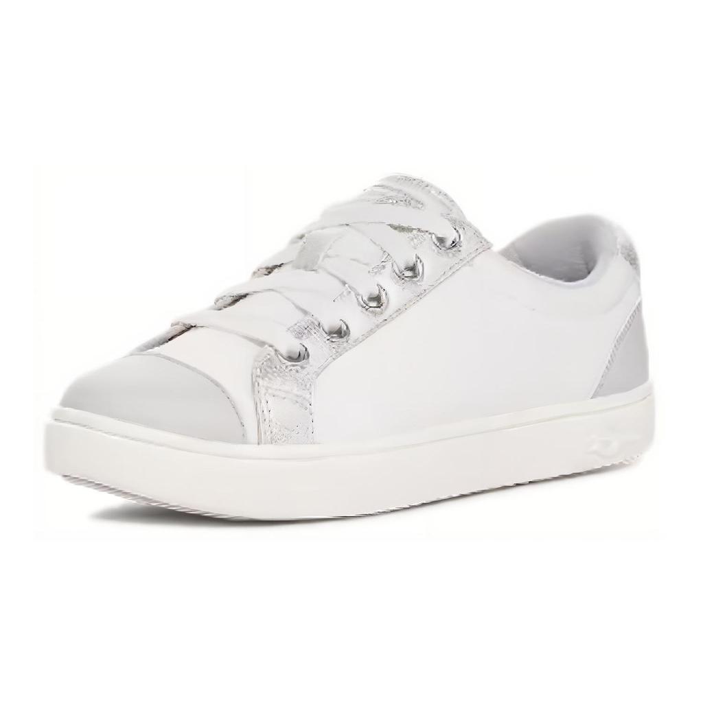 UGG Synthetic Leather Round Toe Lace-Up Thick Sole Low-Top Sneakers Kids sneakers White 1132723K-MGR