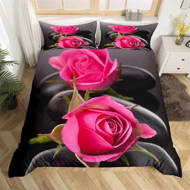 Meditation Duvet Cover Nature Green Bamboo Lotus Flower Bedding Set Circle Geometric Bedspread Cover Zen Spiritual Quilt Cover