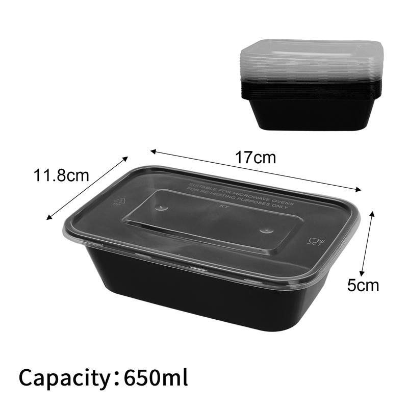 10/30PCS Plastic Bento Box Food Lunch Box Disposable Salad Fruit Storage Box Meal Prep Containers Square Leakproof Takeout Bento