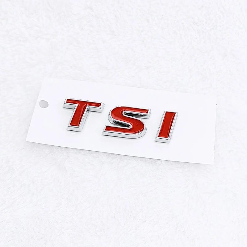3D ABS Chrome Black Logo TSI Emblem Letters Car Trunk Badge For VW TSI Sticker Accessories
