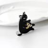 1Pc Cartoon lovely Super Cute Cat Corsage Collar Metal Brooch Pins Jewelry