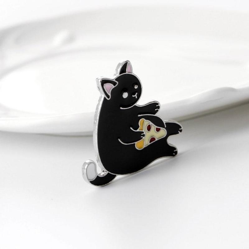 1Pc Cartoon lovely Super Cute Cat Corsage Collar Metal Brooch Pins Jewelry