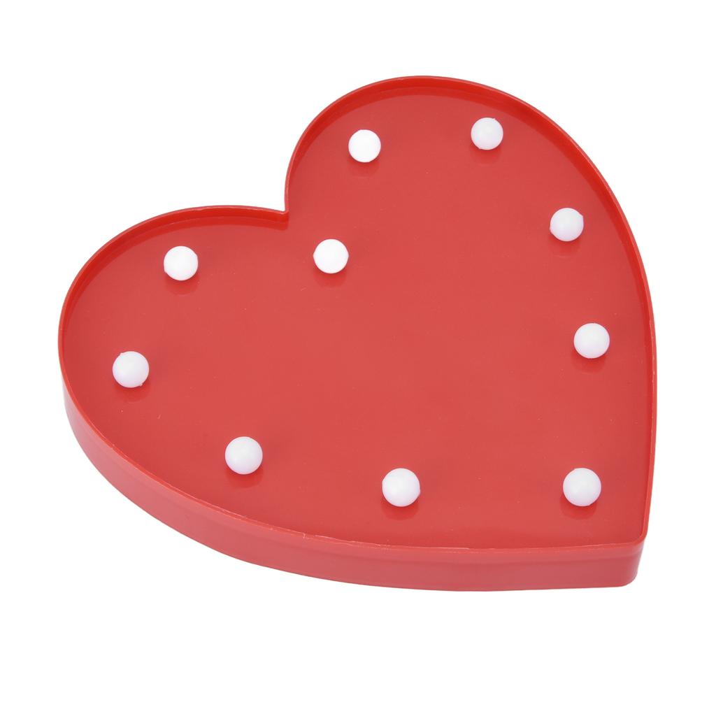 Heart Shaped Night Light 10 LEDs Cute Battery Powered Warm Light Kids LED Love Shaped Lamp with Hook Hole for Kid S Room