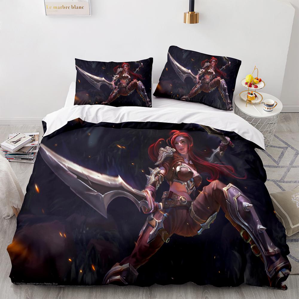 3D Print League Of Heroes Bedding Set Single Twin Full Queen King Size Game Anime Bed Set Aldult Kid Bedroom Duvet Cover Sets
