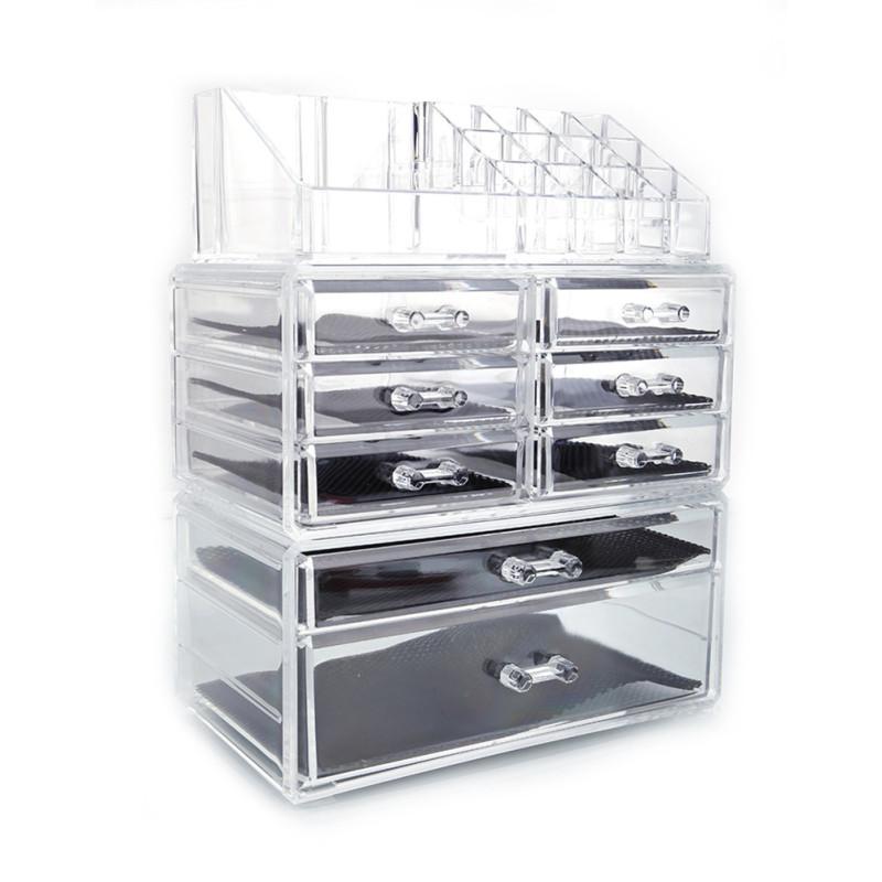 3piece/set SF-1122-1 Transparent Cosmetic Storage Rack With 6 Small Drawers + 2 Large Drawers