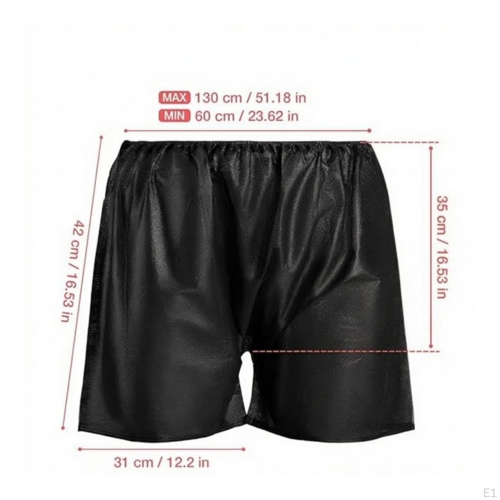 25 Pieces Briefs Elastic Waist Nonwoven Non Woven Shorts for Spa Guests, Travel,