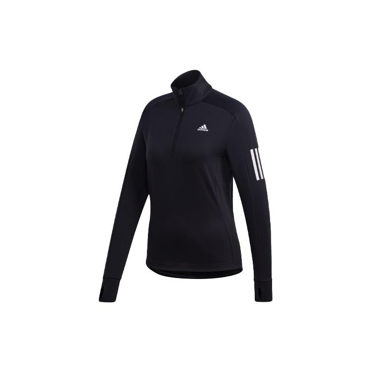 (WMNS) adidas Logo Stripe Printing Running Stand Collar Jacket Black Women s GC6642 M