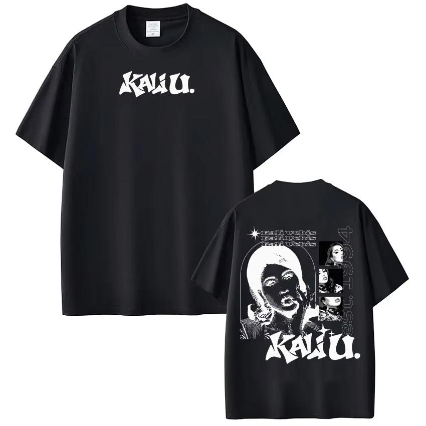 KALI UCHIS Sincerely Tour 2026 Print T-shirt Men Women VintageT-shirts Casual Short-sleeved pure Cotton Harajuku T-Shirts Tops