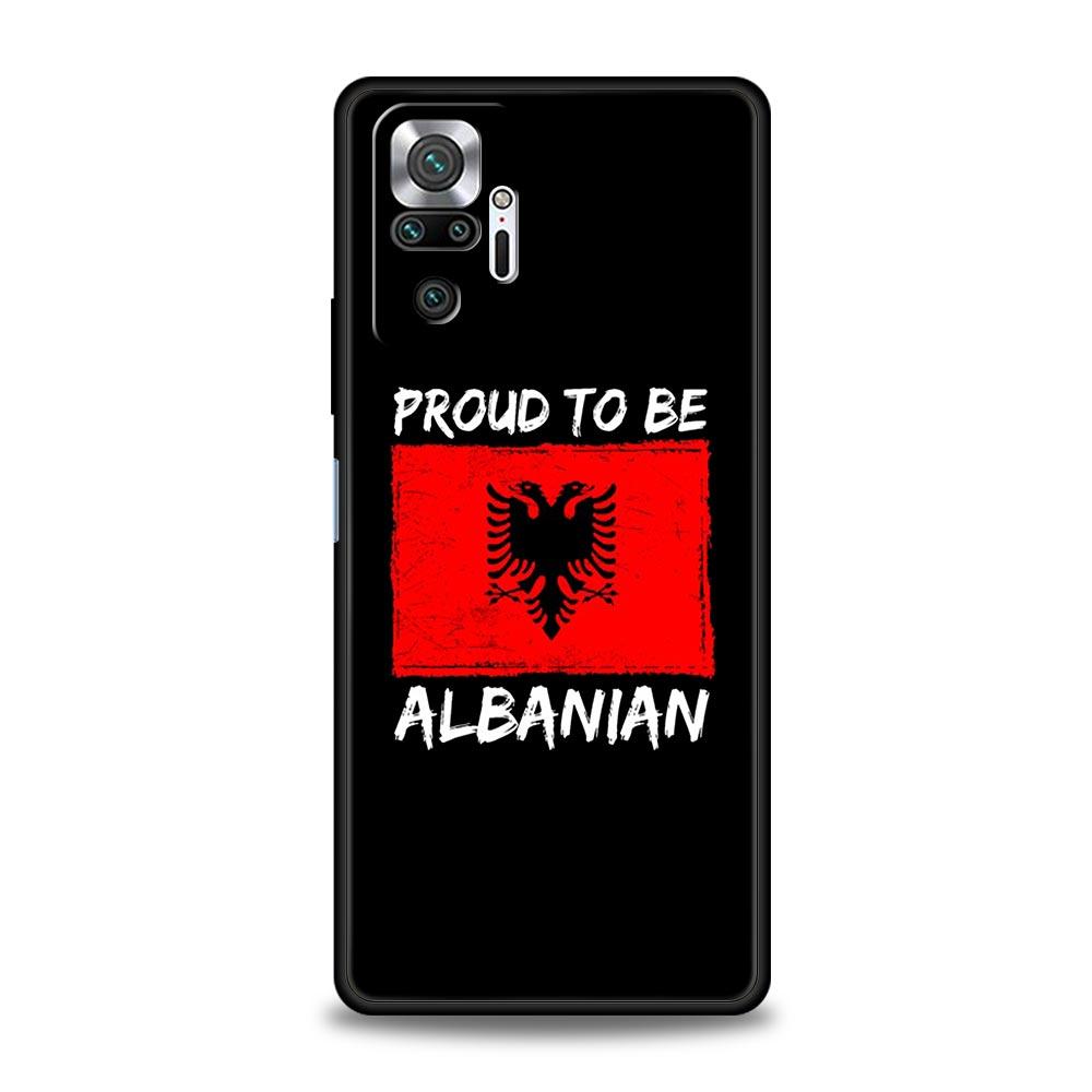 Albania Albanians Flag Phone Case For Xiaomi Redmi Note 14 13 5G 10 11 12 Pro Plus 4G 14C 13C 12C 10C Black Cover