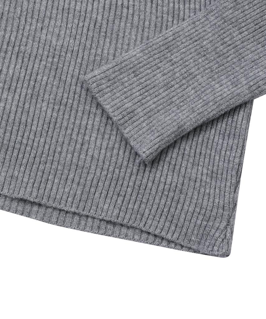 Mucent Arimo Round Neck Crop Ribbed Knit (3 Colors)