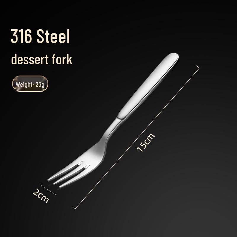 316L Stainless Steel Western-Style Long Handle Fork for Fruit, Salad, Dessert, and Noodles.