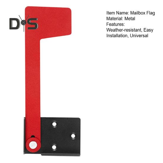 Universal Red Mailbox Flag Outdoor Metal Mailbox Flag with Double-Sided Tape Mailbox Flag Replacement for Most Mailbox Models