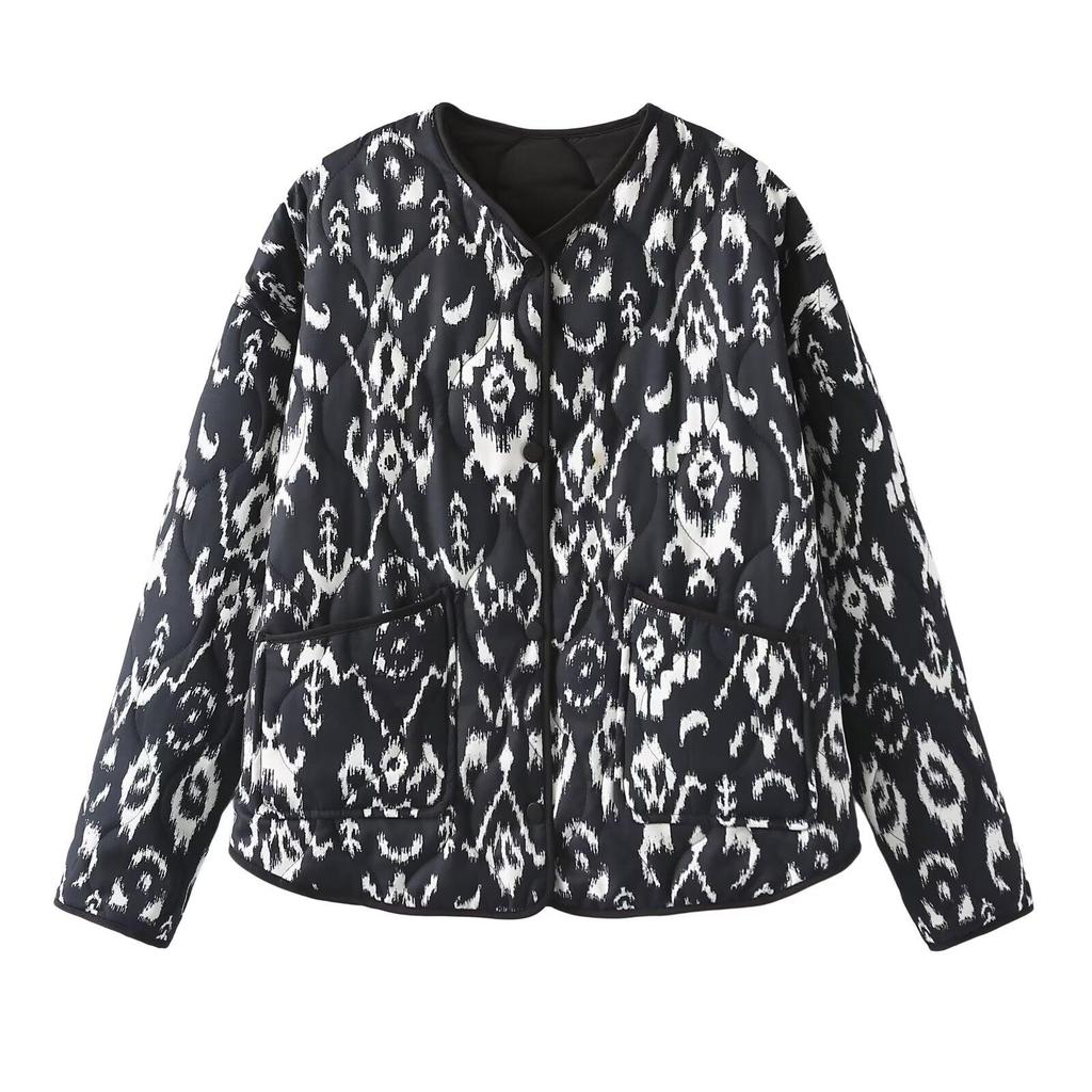 Women Vintage Long Sleeve O Neck Buttons Coats Elegant Casual Chic Leopard Print Oversized Jackets Korean Fashion Female New Streetwear Outwears