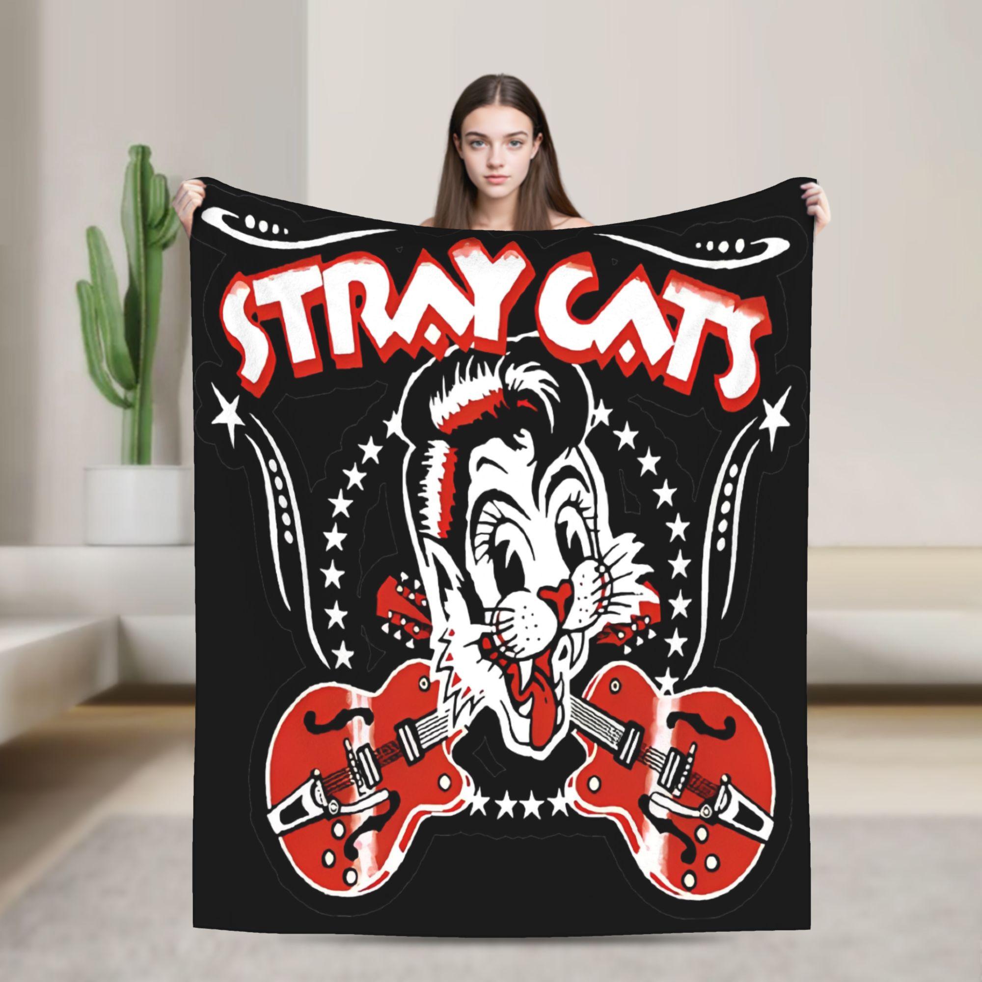 

Animals Music Band STRAY CATS BAND ARTWORK Blanket Quality Super Warm Throw Blanket Winter Home Decor Comfortable Bedspread 75x100cm (30x40inch)