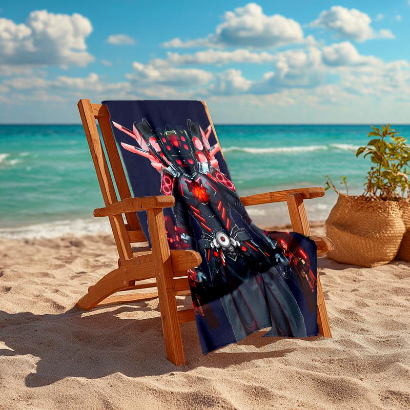 1pc Skibidi Toilet Multiverse1 Beach Towel, Comfortable and Thick, and Swimming/Bath/Picnic/Camping Towel, Suitable for Seaside Beaches