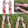 Bloody Red Horrible Gloves Cosplay Halloween Party Props Bloodstains Handwear