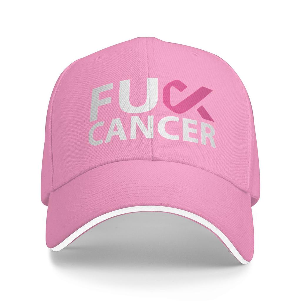 Pink Breast Cancer Awareness Ribbon Sandwich Caps Adult HipHop  Hats Fishing Hat Adjustable Polyester Baseball Caps Summer