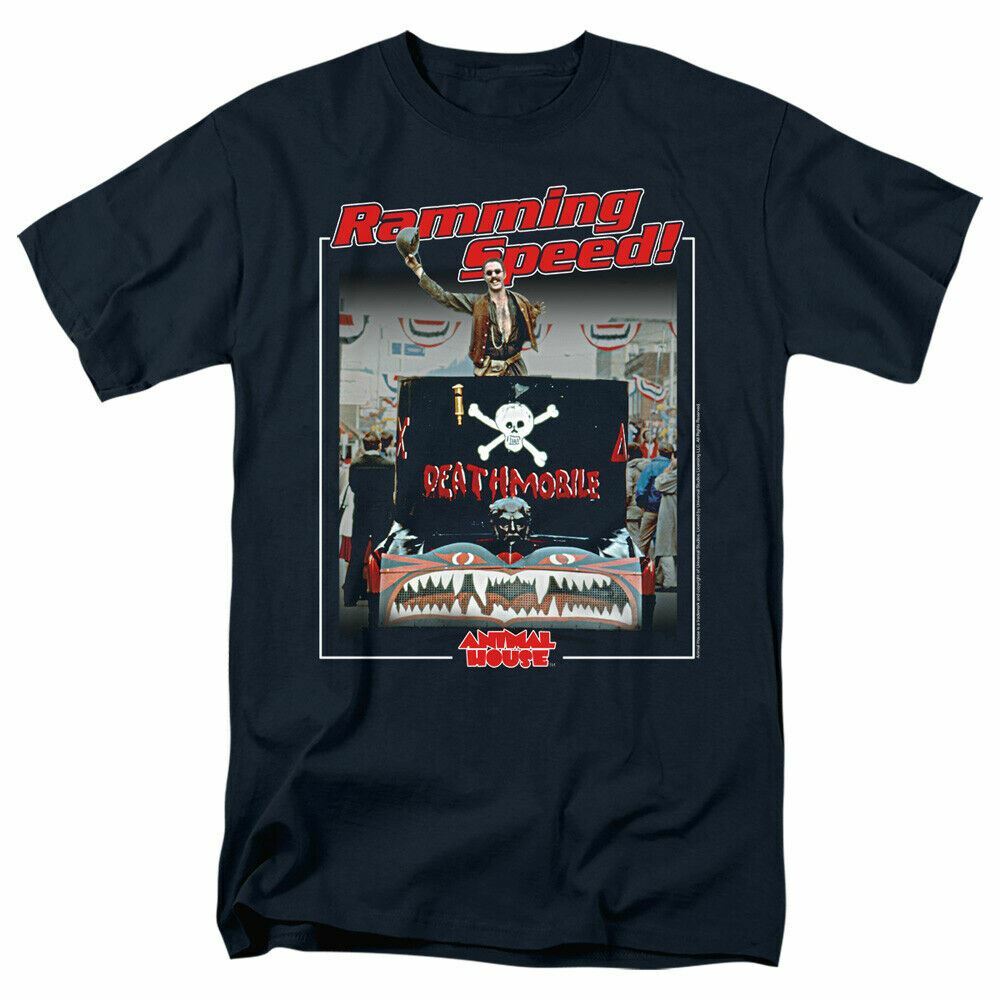 

26 Animal House Ramming Speed T Shirt Mens Licensed Classic Movie Tee Otter Black Unisex T-Shirt XXL