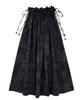 Plasma Sphere Tunnel Camo Smoke Shirred Low-Rise Maxi Skirt_Dark Gray
