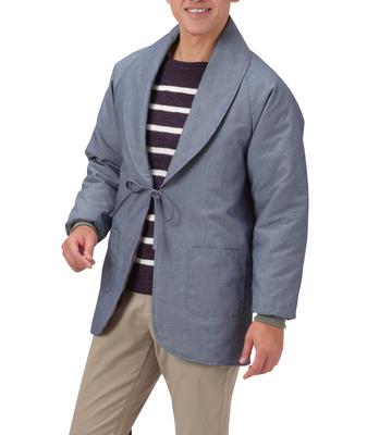 And Stylish Hanten Jacket for Sizes Lightweight, Warm, Men. Navy, M-L.