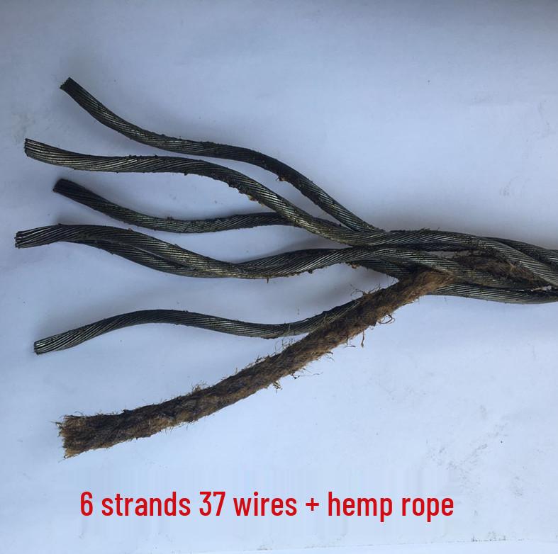 6-Strand Steel Wire Rope with Fiber Core for Electric Hoists and Tower Cranes