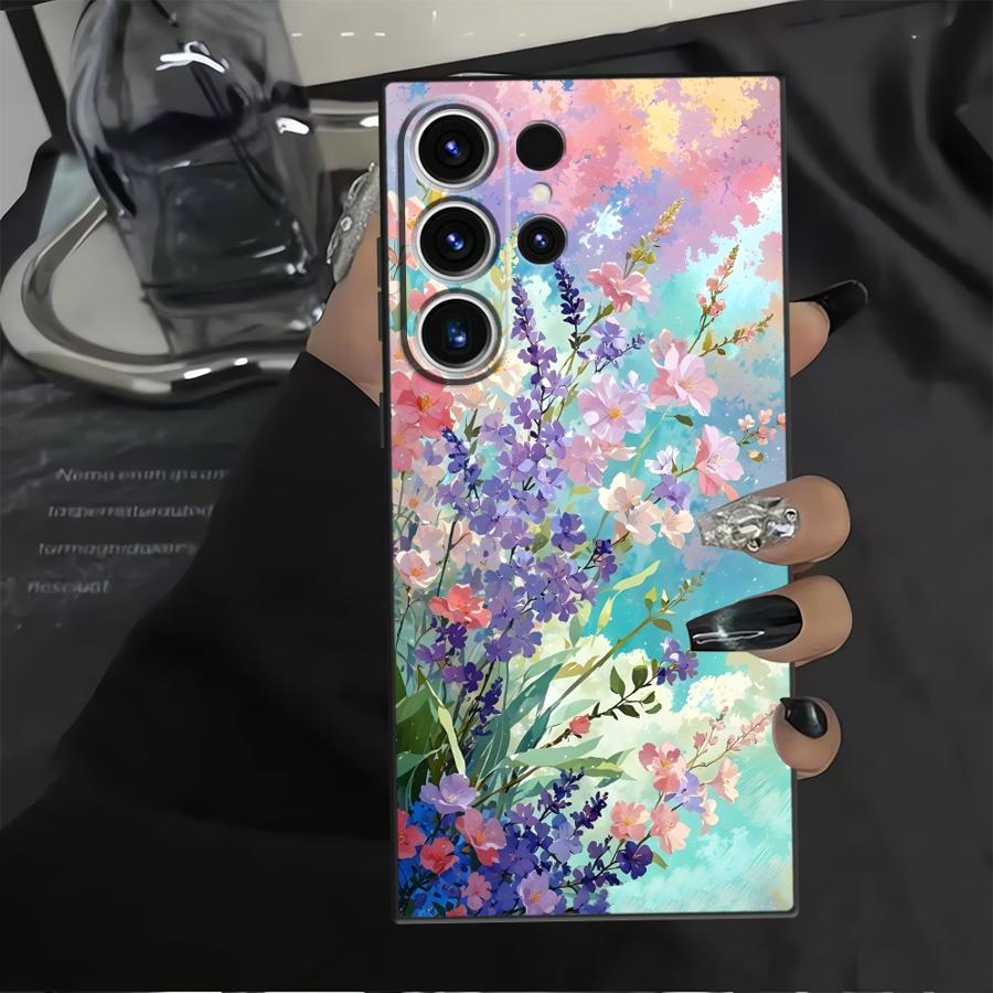 Cartoon Flower Case for Samsung Galaxy S26 Ultra Note 20 8 9 10 S10 S9 S24 S20 Ultra S25 Plus S23 S21 FE Funda Phone Cover