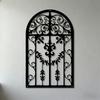 1pc Vintage Ornate Arch Metal Wall Art, 2D Flat Sculpture for Living Room Bedroom Office Decor