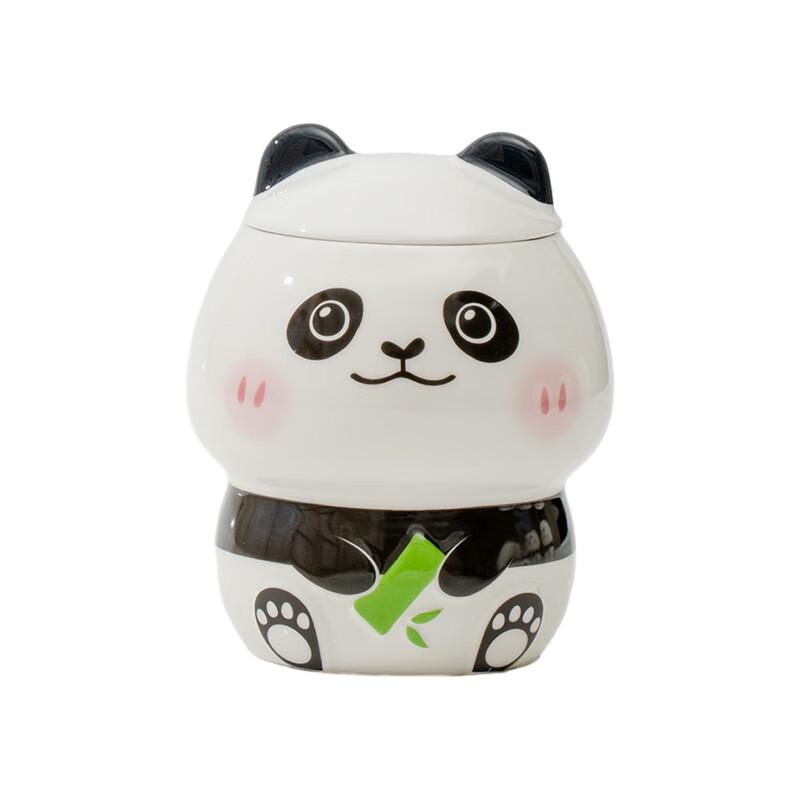 Changbaosen Cartoon Panda Mug with Lid and Spoon