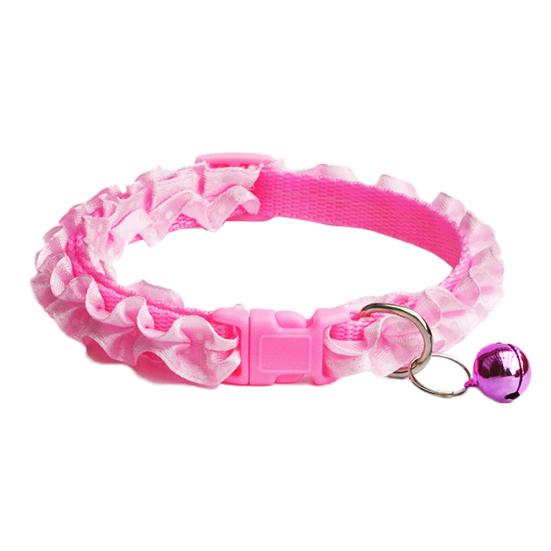 Süßes Blumendesign Hundehalsbänder Welpenhalskette mit Glockenanhänger für kleine Hunde