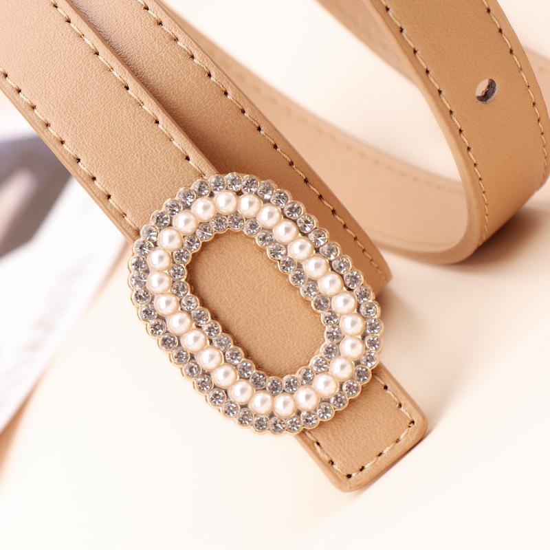 New Fashion Women's Pearl Buckle Belt - Chic, Light Luxury, Versatile Jeans Accessory