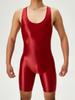 Men'S Playsuit Gym High Elastic Bodysuit Shaper Wear Sexy Seamless Bulge Pouch Sleeveless Shirt Man Leotard Tights