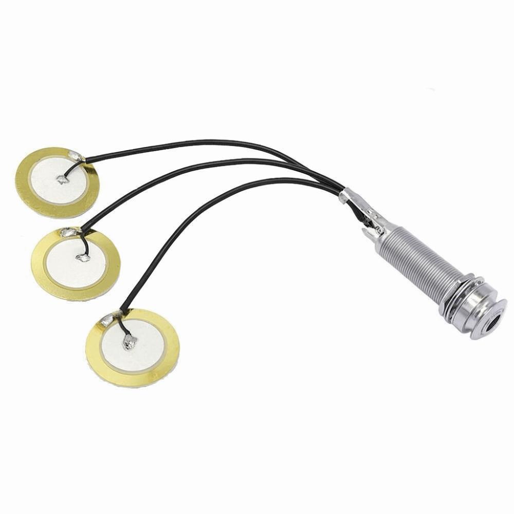 Pickup Combo Piezo Pickups Transducer Contact Pickup Transducer Pickup System  Violin 3 White Patch
