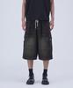 Peulojegteusseuli Signature Cargo Bermuda Pants [Tinted Black]_Hb2117