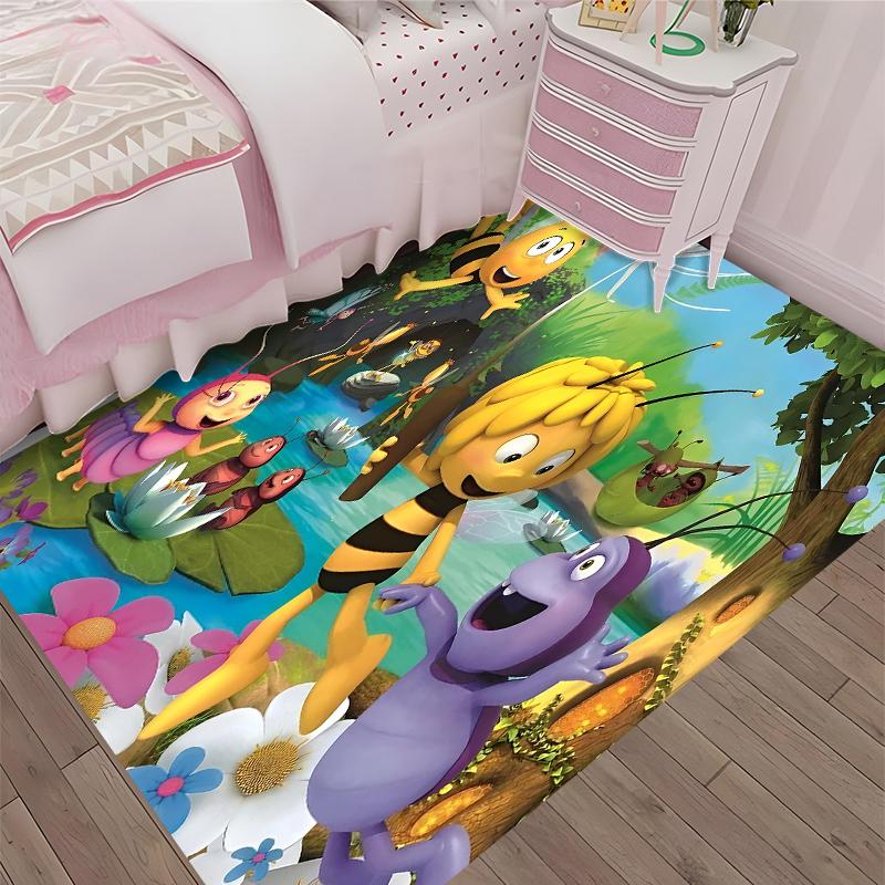 Maya the Bee Printed Carpet, Rug for Office Chair Living Room Bedroom Kitchen Room Decor Gifts.