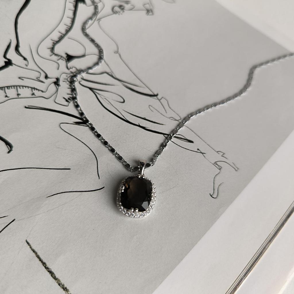 Silver Pendant with Rauchtopaz (smoky Quartz) 5.095ct, with Cubic Zirconia (2178811)