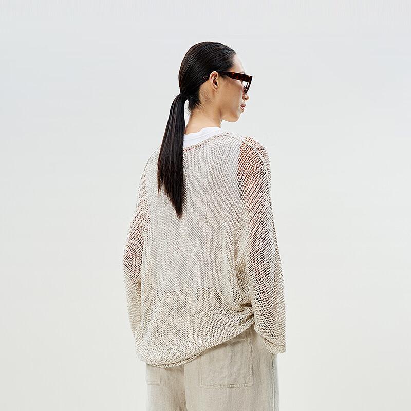 LESS 2025 Summer Cotton-Linen Knit Pullover