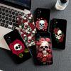 Cover for Samsung Galaxy Note 20 9 8 S8 S10 S9 Plus A54 A33 A21S A31 M21 S10E A17 Coque Phone Case Floral Art Skull Flower Rose