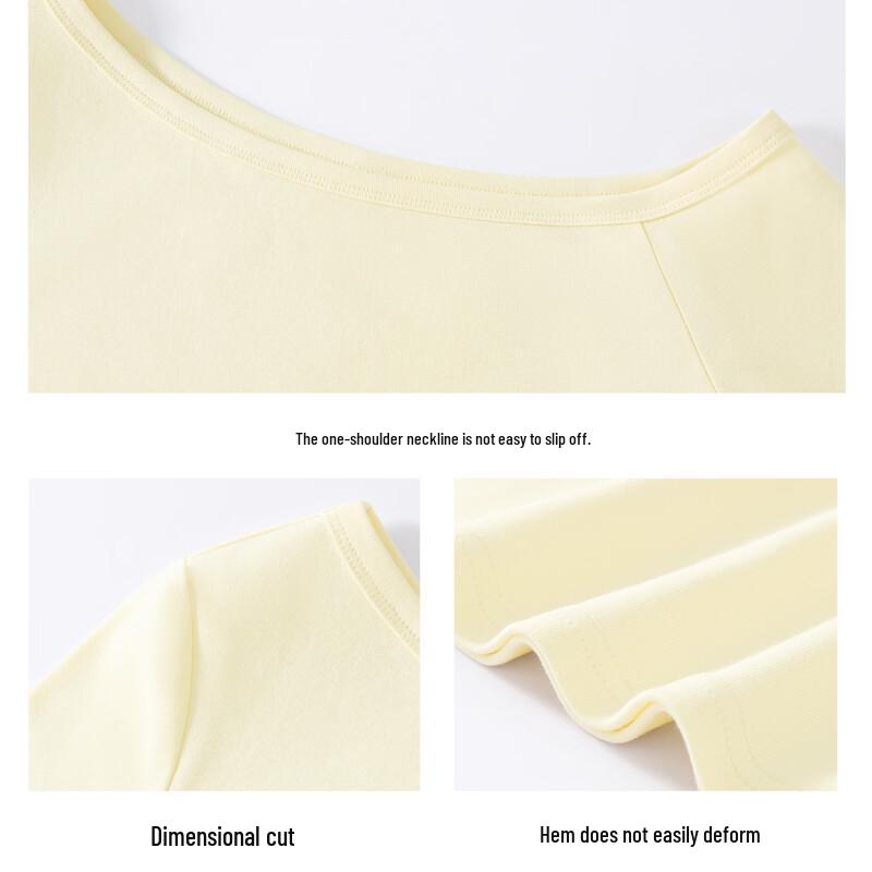 MINISO Women's Off-Shoulder Slim Fit T-shirt
