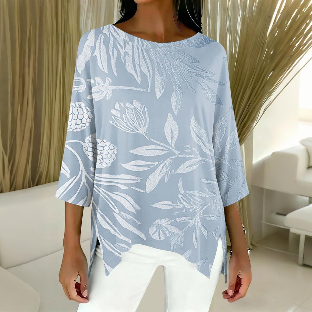 Women's 3/4 Sleeve Shirts Graphic Tees Shirts Casual Basic Tops Pullovers