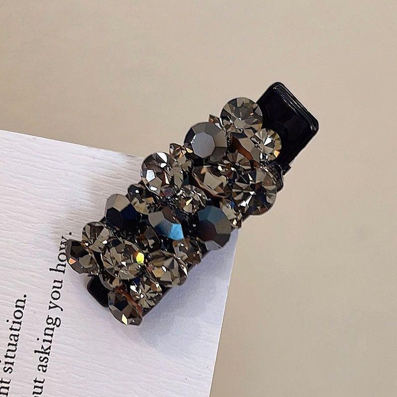 

Rhinestone Hair Clips for Women - Colorful, Sparkling Embellished Small Side Clips, Duckbill Grips for Styling Fringe and Flyaways