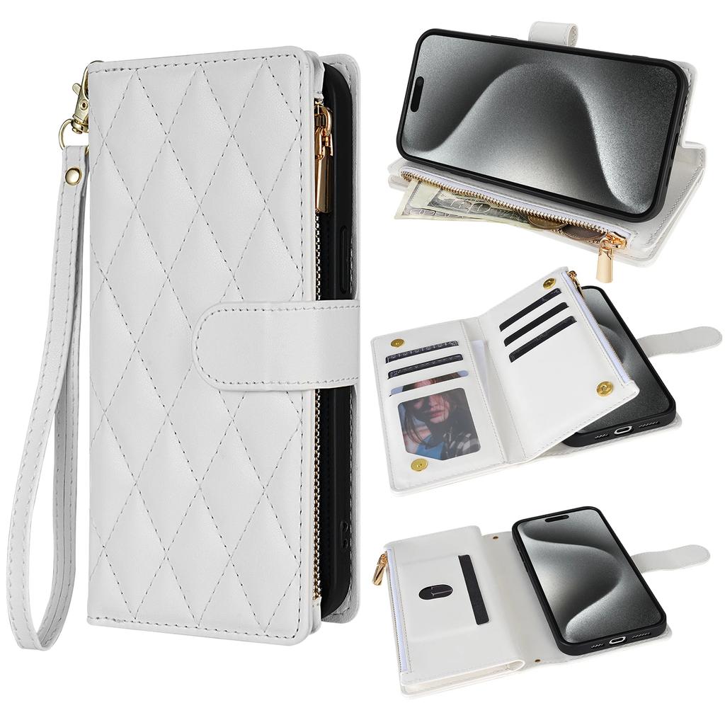 Crossbody Zipper Cards Solt Wallet Leather Case For iPhone 16 Pro Max 15 Plus 14 13 12 11 SE4 XR XS X Lanyard Bag Purse Cover