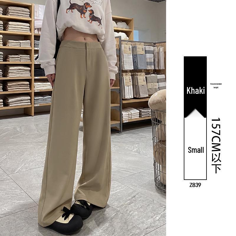 

Women s Black Micro-Flare Suit Pants - Petite, Loose-Fit, High-End, Slim Straight, Casual - Spring 2026 Collection S (85-100 lbs)