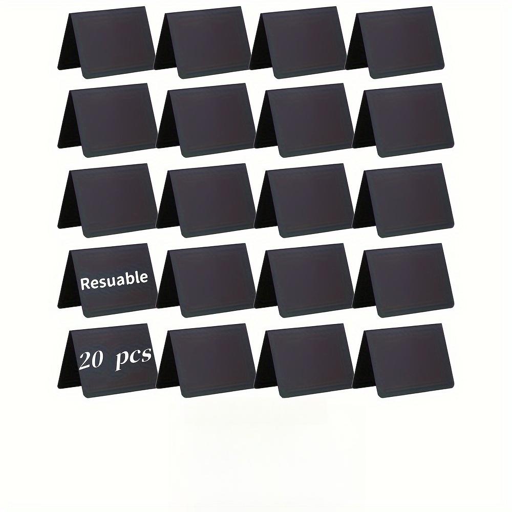 

[Durable Mini Chalkboard] 20pcs Mini Chalkboard Signs - Durable, Easy Write & Erase - 4x3 Inch, Perfect for Buffet Parties