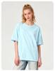 Women's 200g Pure Cotton Short Sleeve Round Neck T-shirt - Solid Color, Casual Fit