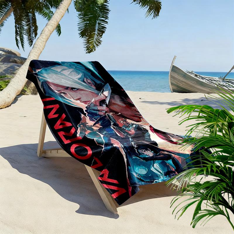 VALORANT Print Beach Towel, Large Soft Quick Dry Towel for Beach Camping Swimming