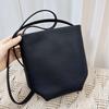 Bucket phone bag, minimalist top layer togo cowhide single-shoulder crossbody bag, full leather inside and out small bag for women
