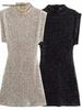 European Style 2026 Women's Sequined Evening Gown - Elegant, Padded Shoulders, Slim Fit, Sexy Beaded Design.